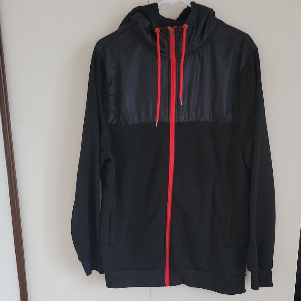 Pony Men's Black Hoodie with Red Accents